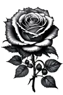 Violet Rose tattoo design idea
