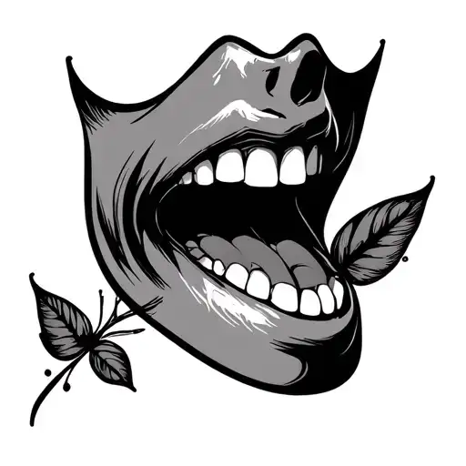 Throat tattoo design idea