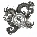 Capricorn, Scorpio, Taurus constellation tattoo design idea