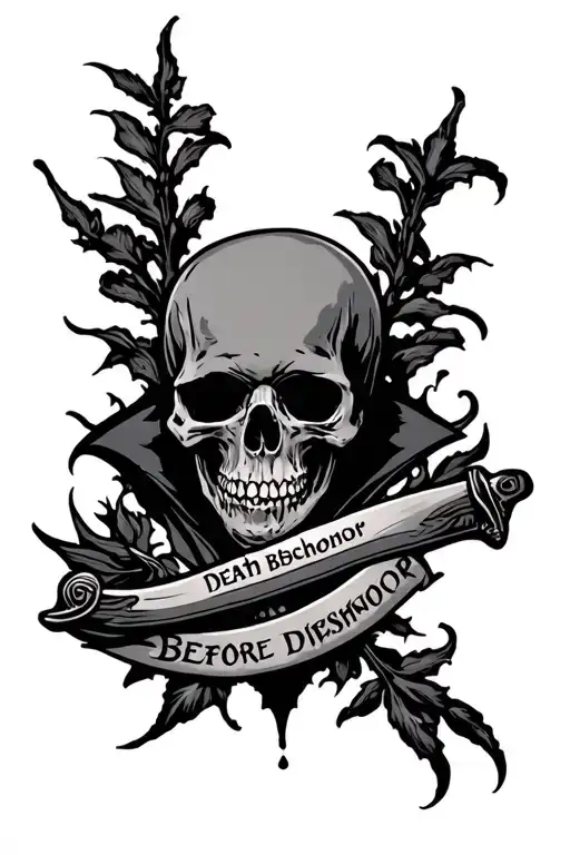 death before dishonor  tattoo design idea