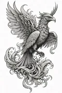 phoenix rising from the ashes tattoo design idea
