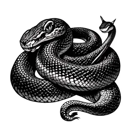 buckeye and snake tattoo design idea