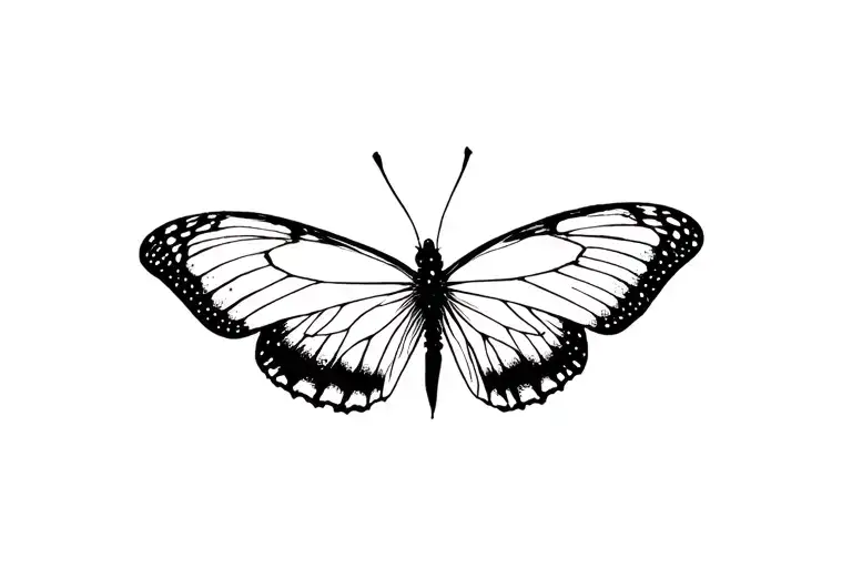 caterpillar morphing into a butterfly emerging tattoo design idea