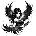 Seraphine league of legends tattoo design idea