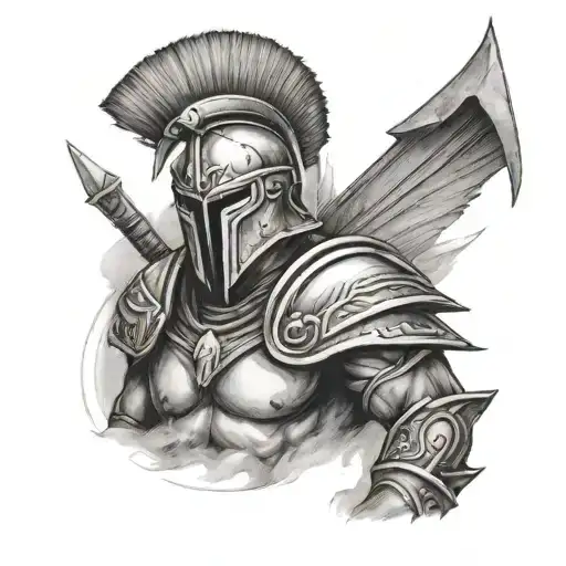 spartan warrior tattoo design idea