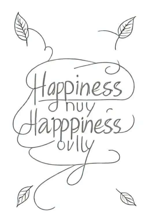 text happiness only real when shared tattoo design idea