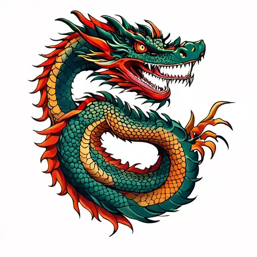yakuza sleeve tattoo dragon tattoo design idea