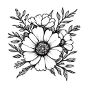 flower bracelet marigold flowers tattoo design idea