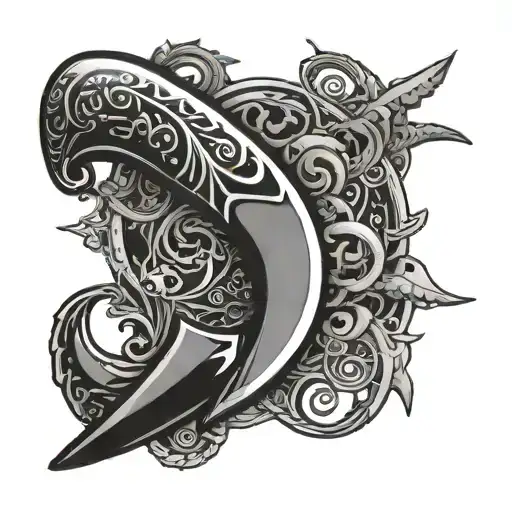 karambit knife from csgo tattoo design idea