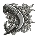 karambit knife from csgo tattoo design idea