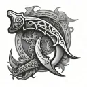 karambit knife from csgo tattoo design idea