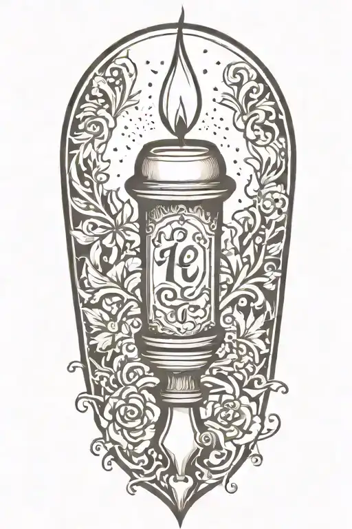 candle burning at both ends tattoo design idea