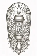 candle burning at both ends tattoo design idea