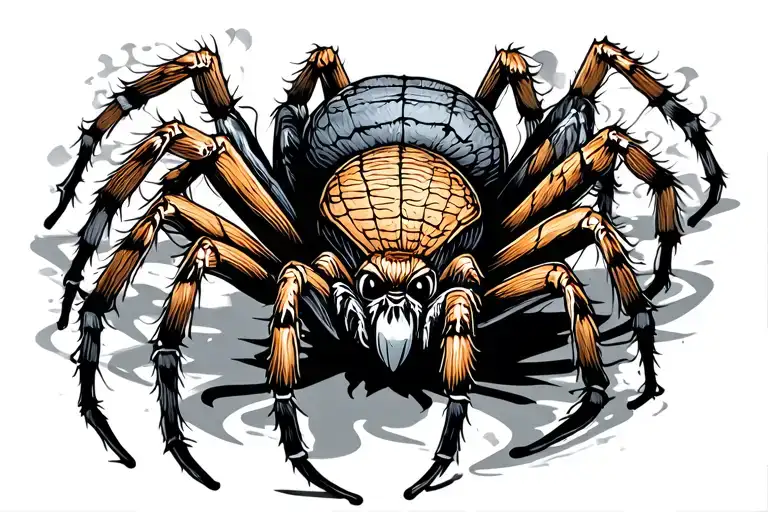Spider american old school black grey tattoo tattoo design idea