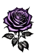 A single Violet Rose tattoo tattoo design idea