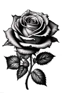 A single Violet Rose tattoo tattoo design idea