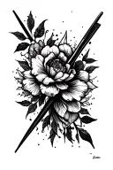 cross bold lines tattoo design idea