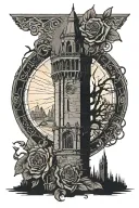 the dark tower by stephen king crown tattoo design idea