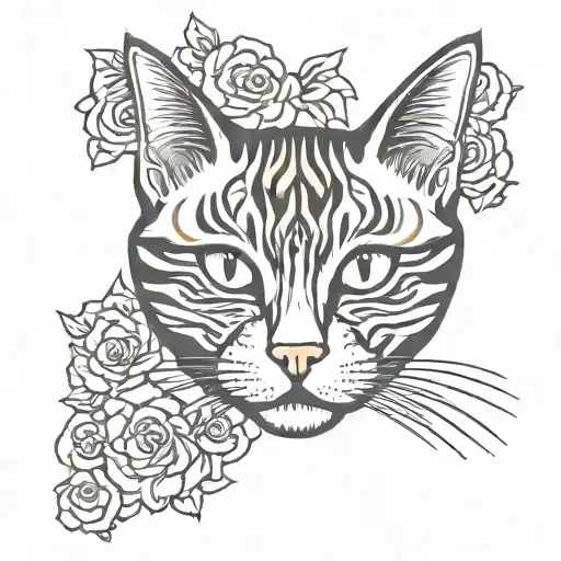 cat face trad tattoo design tattoo design idea