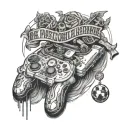 Take the game until down and add the caption "the past is not under our control" tattoo design idea