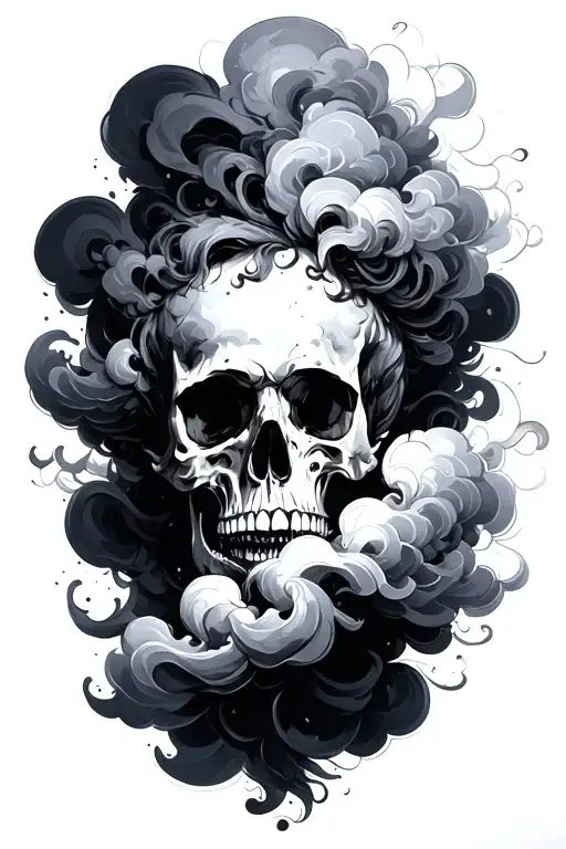 Filler Clouds and Smoke tattoo design idea
