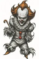pennywise the clown  tattoo design idea