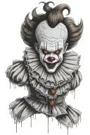 pennywise the clown  tattoo design idea