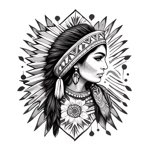 Mexican and Navajo culture tattoos  tattoo design idea