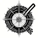 padlock key tattoo design idea