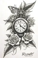 recovery date/time strong tattoo design idea