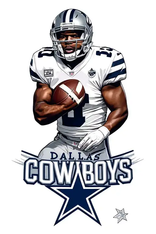 Dallas cowboys football player tattoo design idea