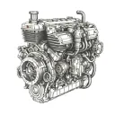 Scania v8 engine tattoo design idea