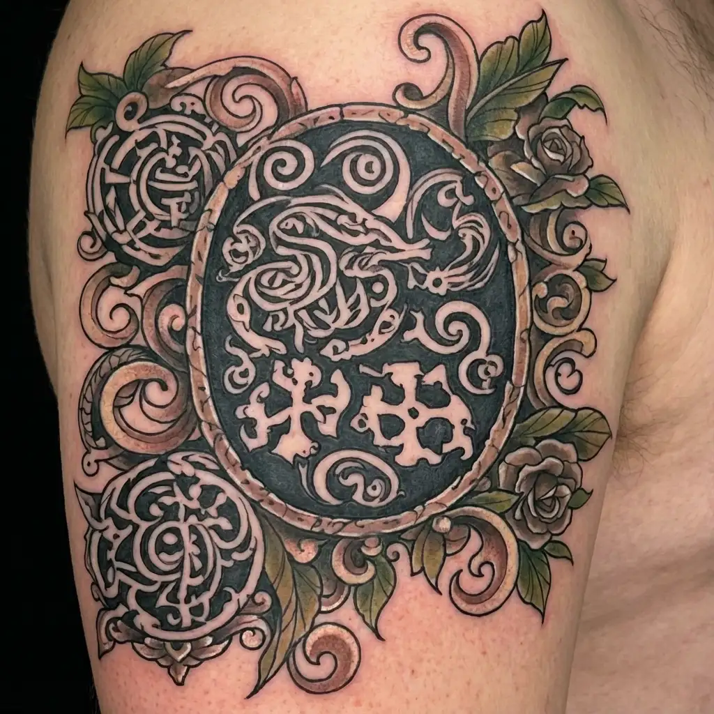 75% Anglo-Saxon 30% Irish tattoo design idea