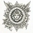 spiritual awakening and cosmic representation tattoo design idea