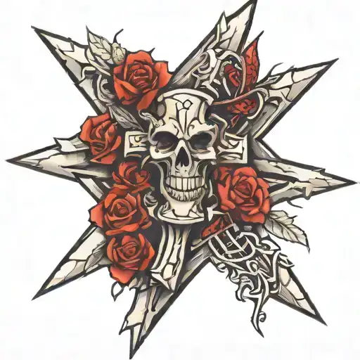 3 nailed cross tattoo design idea