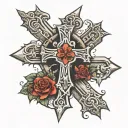 3 nailed cross tattoo design idea