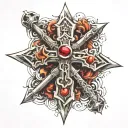 3 nailed cross tattoo design idea