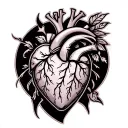 repaired heart of life tattoo design idea