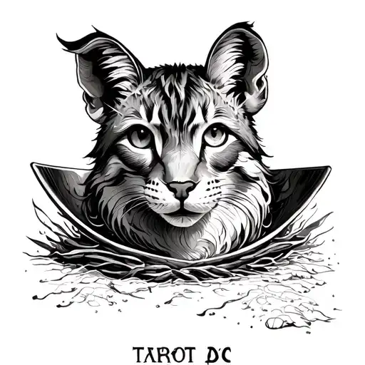three of cups tarot card animals hidden within tattoo design idea