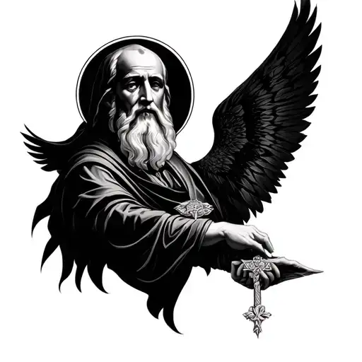 Saint Benedict tattoo design idea