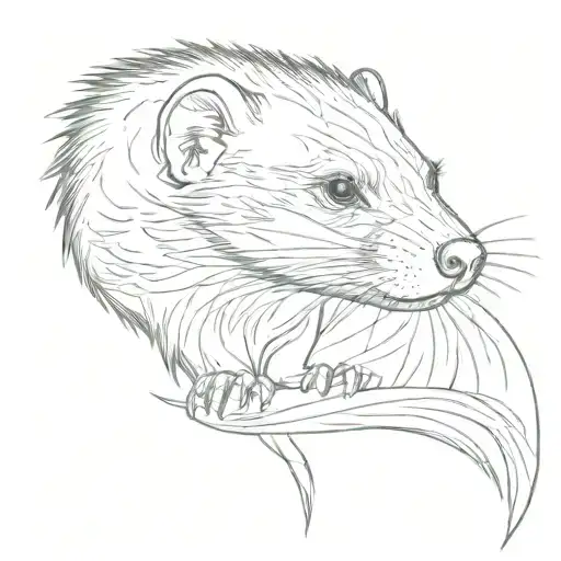 The ferret tattoo design idea