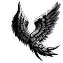 wings tattoo under breast tattoo design idea