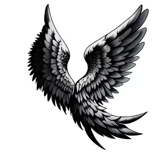 wings tattoo under breast tattoo design idea