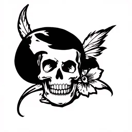 I want you to help me design a tattoo. I want a Sailor Jerry style tattoo in black & white (greyscale). tattoo design idea