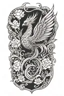 infant daughter reborn single phoenix tattoo rising from the ashes tattoo design idea