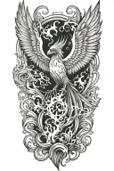 infant daughter reborn single phoenix tattoo rising from the ashes tattoo design idea