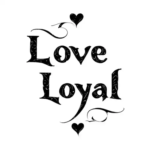 "Love Loyal" love Loyal tattoo design idea