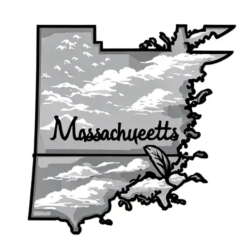 Massachusetts state sign tattoo design idea