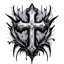 cool looking cross tattoo design idea