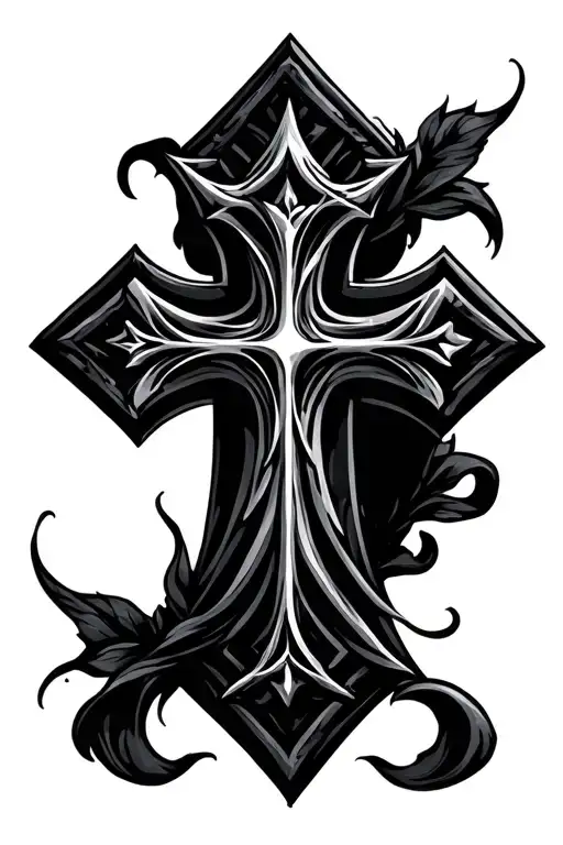 cross tattoo box tattoo design idea